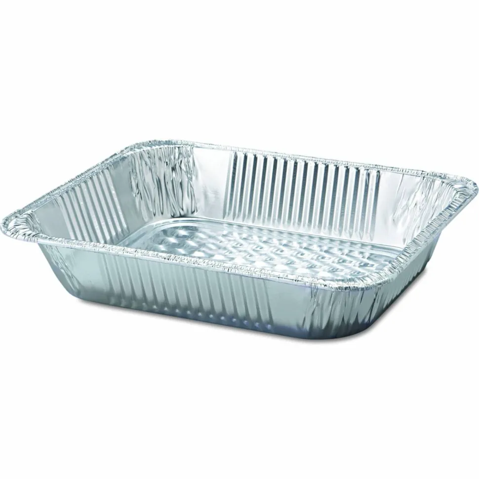 HFA Aluminum Steam Table Pans, Half Size Deep, 2.56" Deep, 10.38 x 12.75, 100/Carton