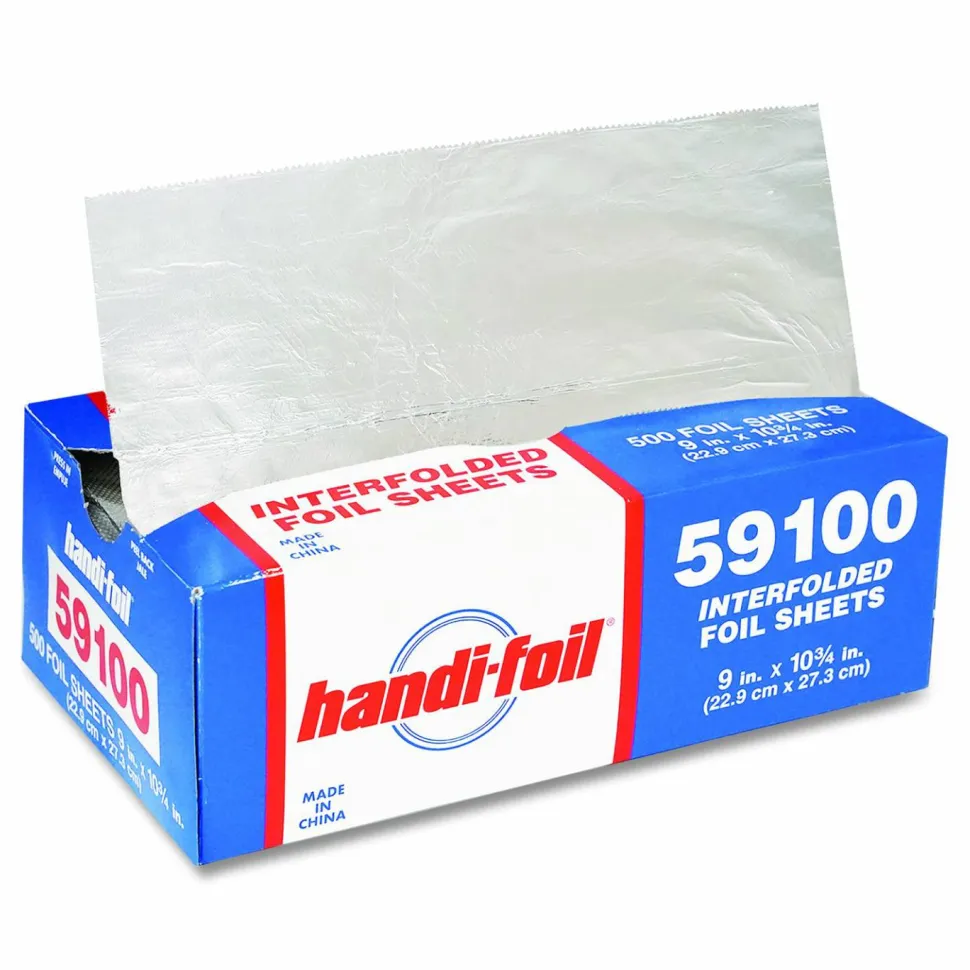 HFA Interfolded Foil Sheets, 55 Gauge, 9 x 10.75, 500/Box, 6 Boxes/Carton