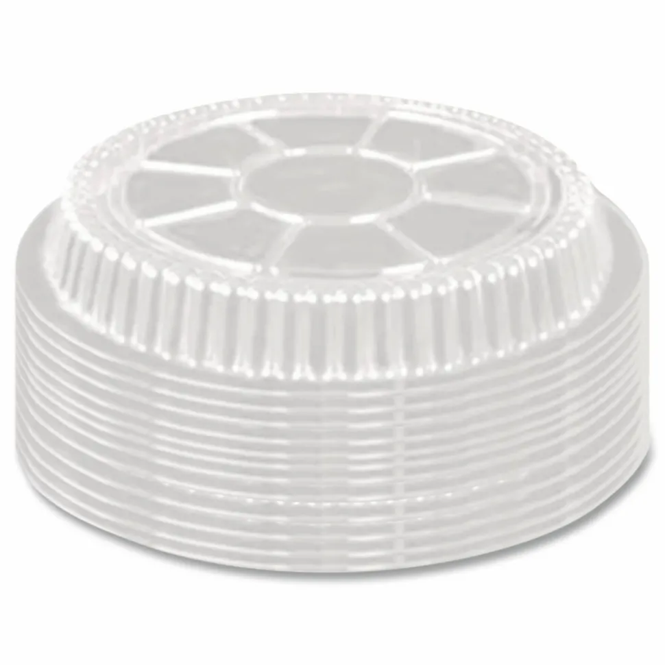 HFA Plastic Dome Lid, 8.25" Diameter x 0.88"h, Clear, 500/Carton