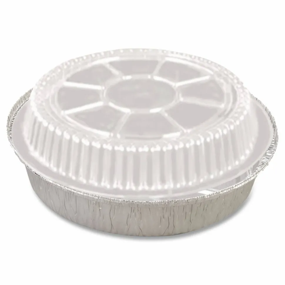 HFA Plastic Dome Lids, Fits Round Pan 2047, 7" Diameter x 0.88" h, Clear, 500/Carton