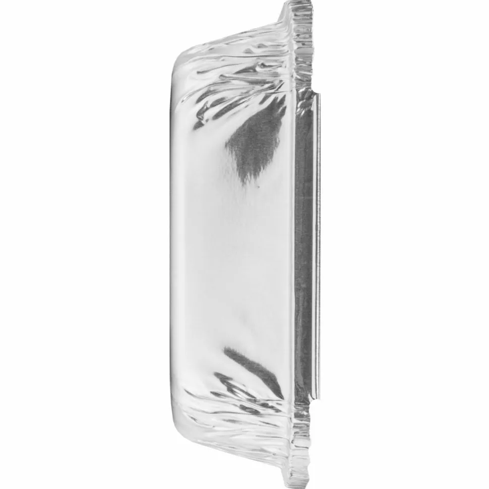 HFA Three-Compartment Oblong Food Container, 24 oz, 6.38 x 1.47 x 8, Silver, Aluminum, 500/Carton