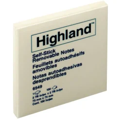 Highland Notes, 3 in x 3 in, 12 Pads, 100 Sheets/Pad, Yellow