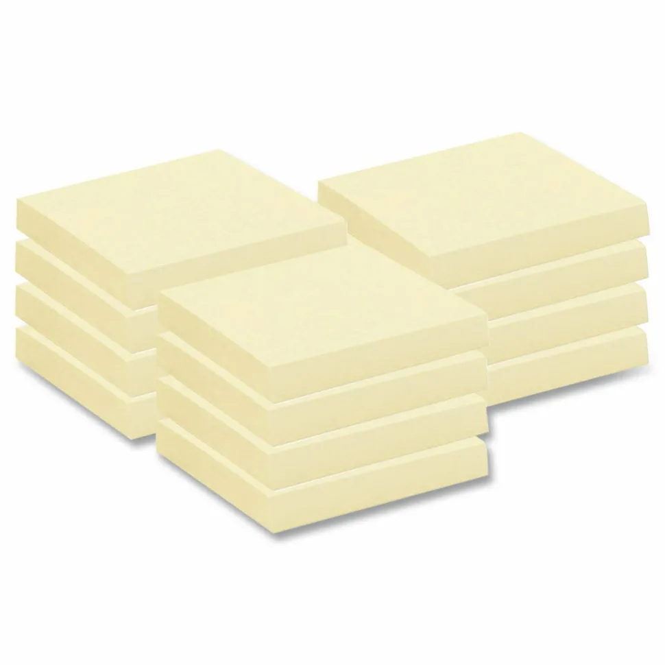 Highland Notes, 3 in x 5 in, 12 Pads, 100 Sheets/Pad, Yellow