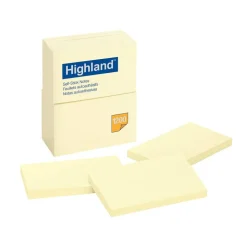 Highland Notes, 3 in x 5 in, 12 Pads, 100 Sheets/Pad, Yellow