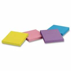 Highland Self-Stick Notes, 3" x 3", Assorted Bright Colors, 100 Sheets Per Pad, Pack Of 12 Pads