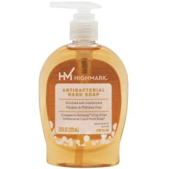 Highmark Antibacterial Liquid Hand Soap, Clean Scent, 7.5 Oz, Orange, Case Of 6 Bottles
