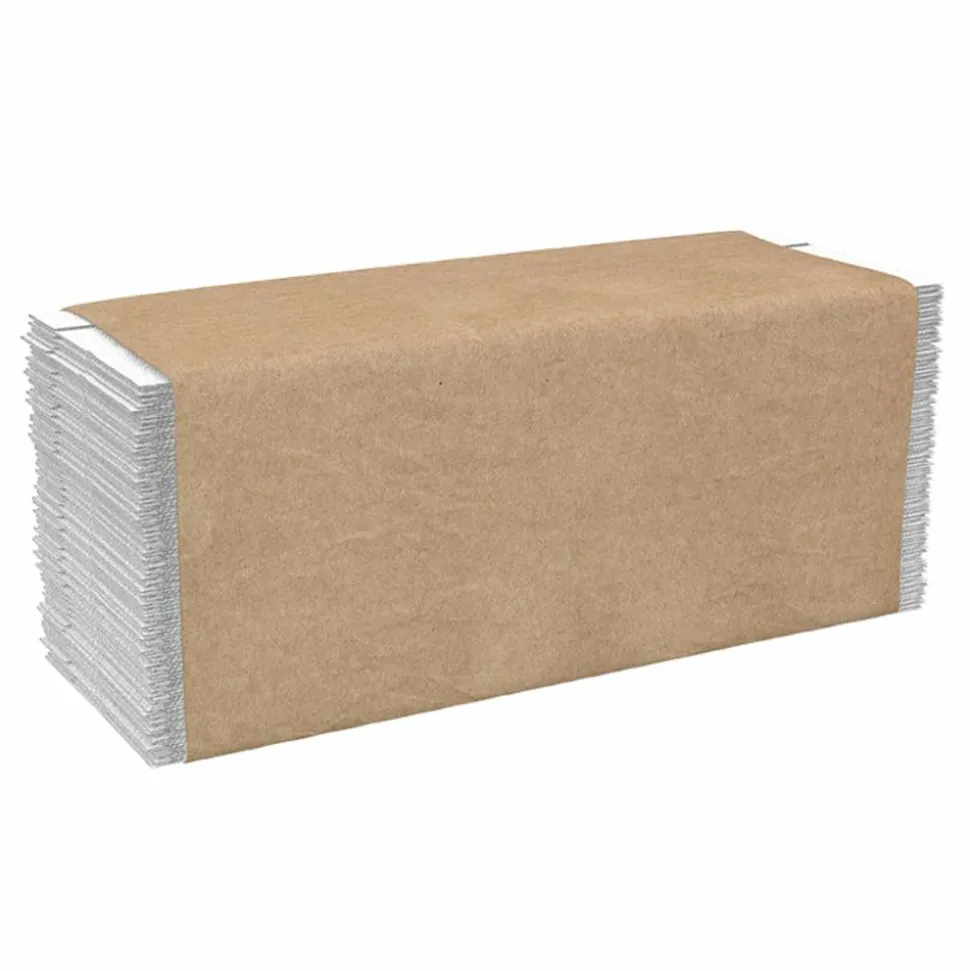 Highmark C-Fold 1-Ply Paper Towels, 100% Recycled, 198 Sheets Per Pack, Case Of 12 Packs