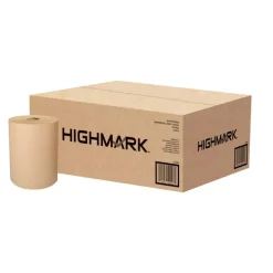 Highmark ECO Hardwound 1-Ply Paper Towels, 100% Recycled, Natural, 350' Per Roll, Case Of 12 Rolls