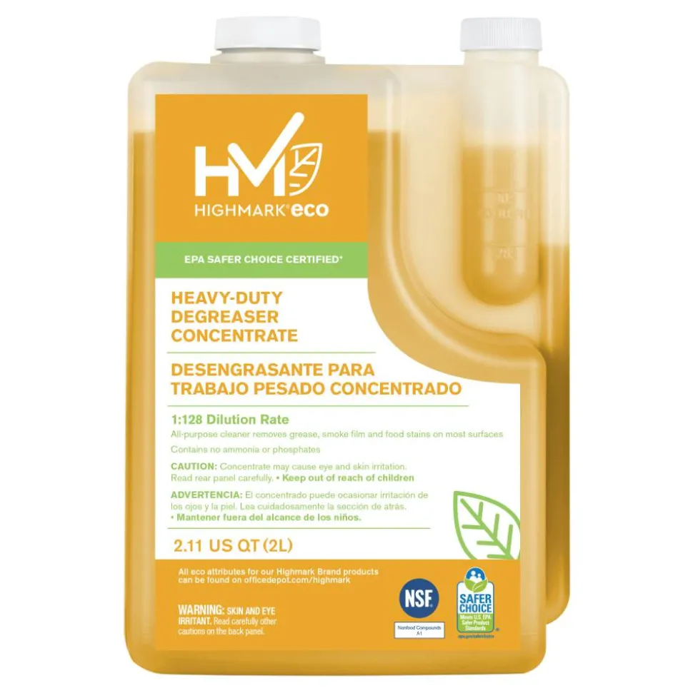Highmark ECO Heavy-Duty Degreaser Concentrate, 2 Liters, Case Of 4 Bottles