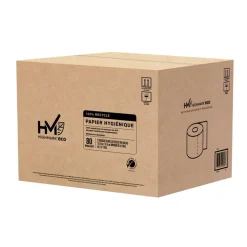 Highmark ECO 2-Ply Toilet Paper, 100% Recycled, White, 550 Sheets Per Roll, Case Of 80 Rolls