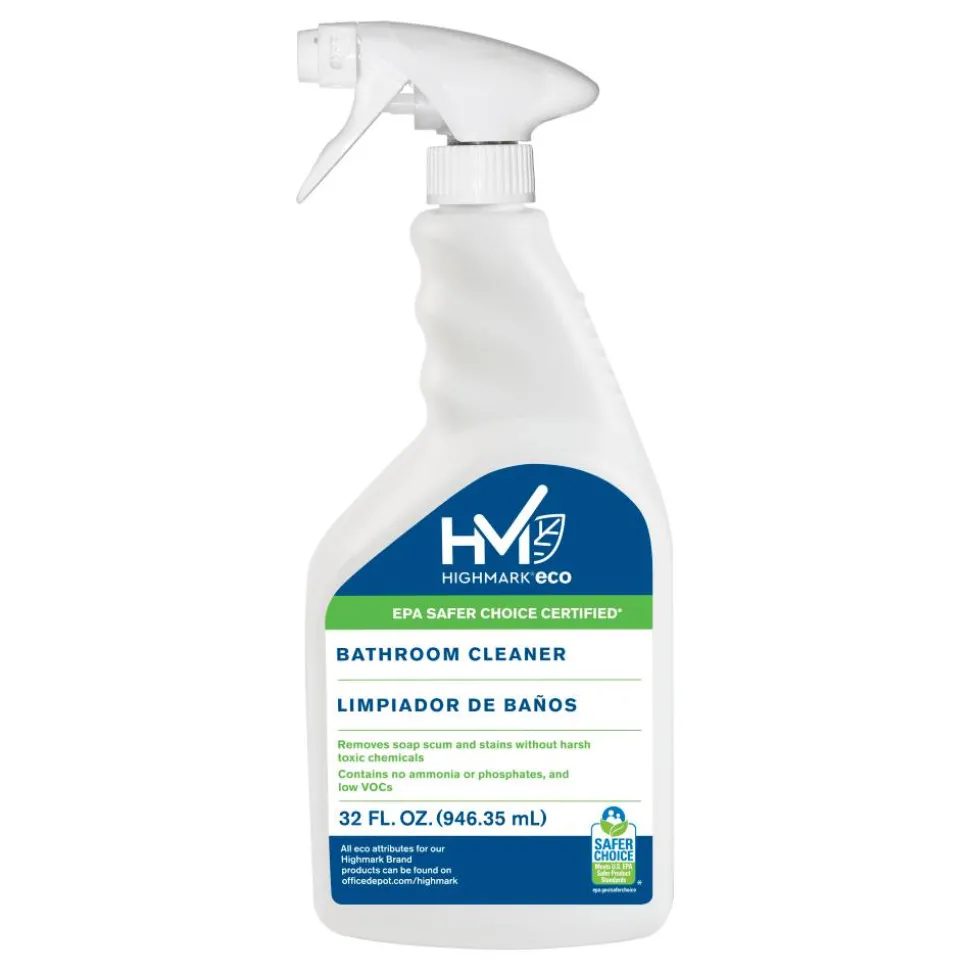 Highmark ECO Ready-To-Use Bathroom Cleaner, 32 Oz, Case Of 12 Bottles