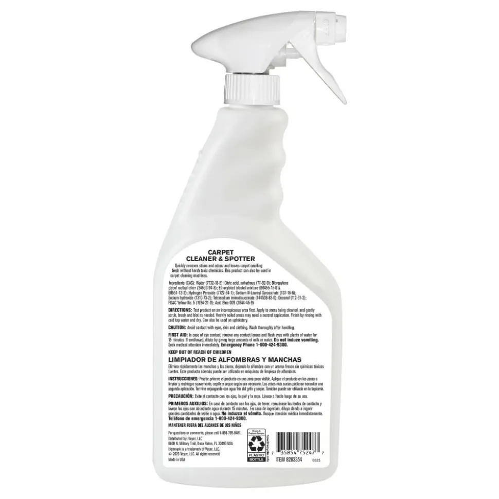Highmark ECO Ready-To-Use Carpet Cleaner And Spotter, 32 Oz, Case Of 12 Bottles