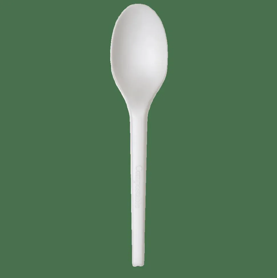 Highmark ECO Spoons, 6-1/2", White, Pack Of 50