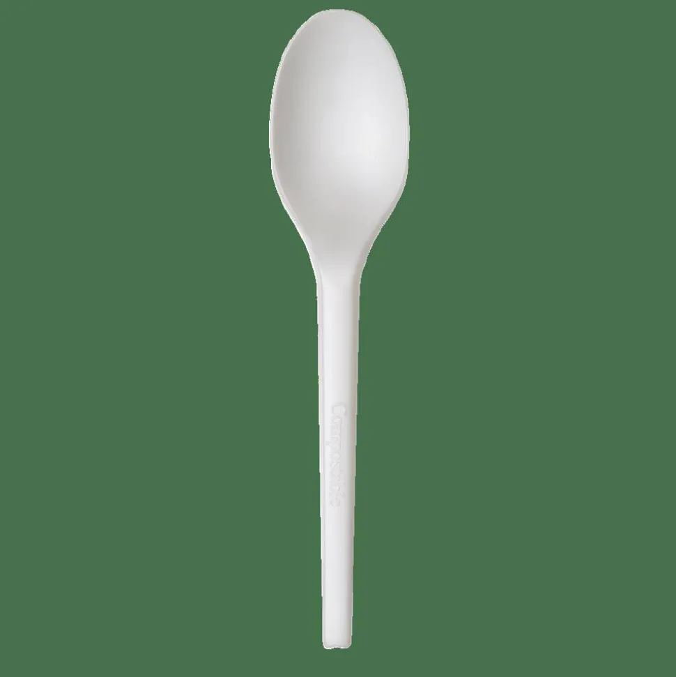 Highmark ECO Spoons, 6-1/2", White, Pack Of 1,000
