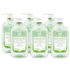 Highmark Hand Sanitizer With Aloe, Floral Scent, 32 Oz, Green, Case Of 6 Bottles