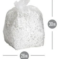 Highmark Large Shredder Bags, 15 Gallon, Clear, Box Of 25 Bags