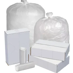 Highmark Linear Low Density Can Liners, 0.6-mil, 33 Gallons, 33" x 39", Clear, Box Of 250