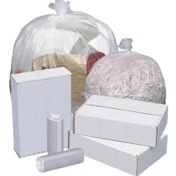 Highmark 6 MIC Trash Bags, 0.24 mil, 16 gal, 24"H x 33"W, Natural, Case of 1000 Bags
