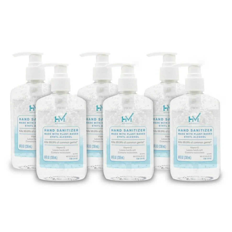 Highmark Original Hand Sanitizer, Fresh Scent, 8 Oz, Clear, Case Of 6 Bottles