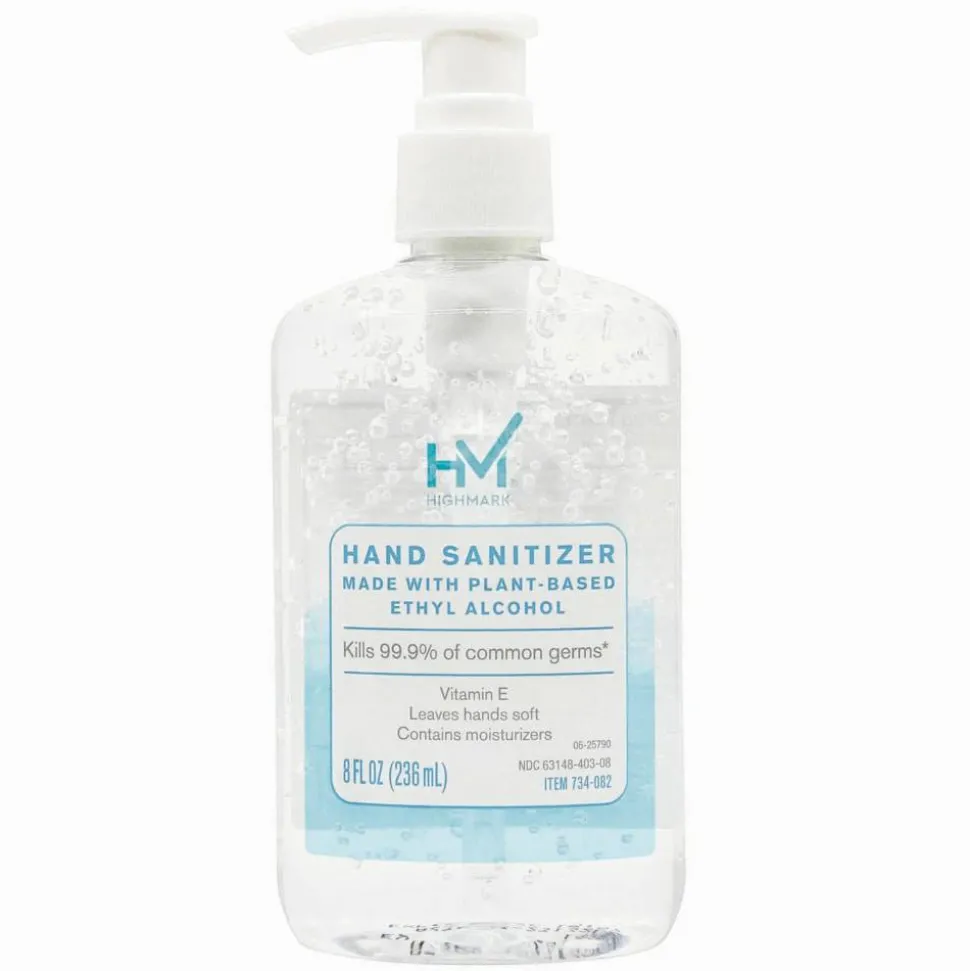 Highmark Original Hand Sanitizer, Fresh Scent, 8 Oz, Clear, Case Of 6 Bottles