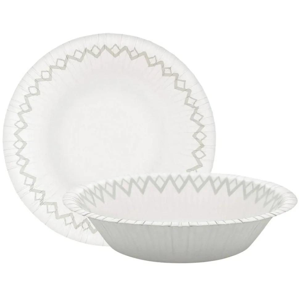 Highmark Paper Bowls, 14.9 oz, Printed White, Pack Of 125