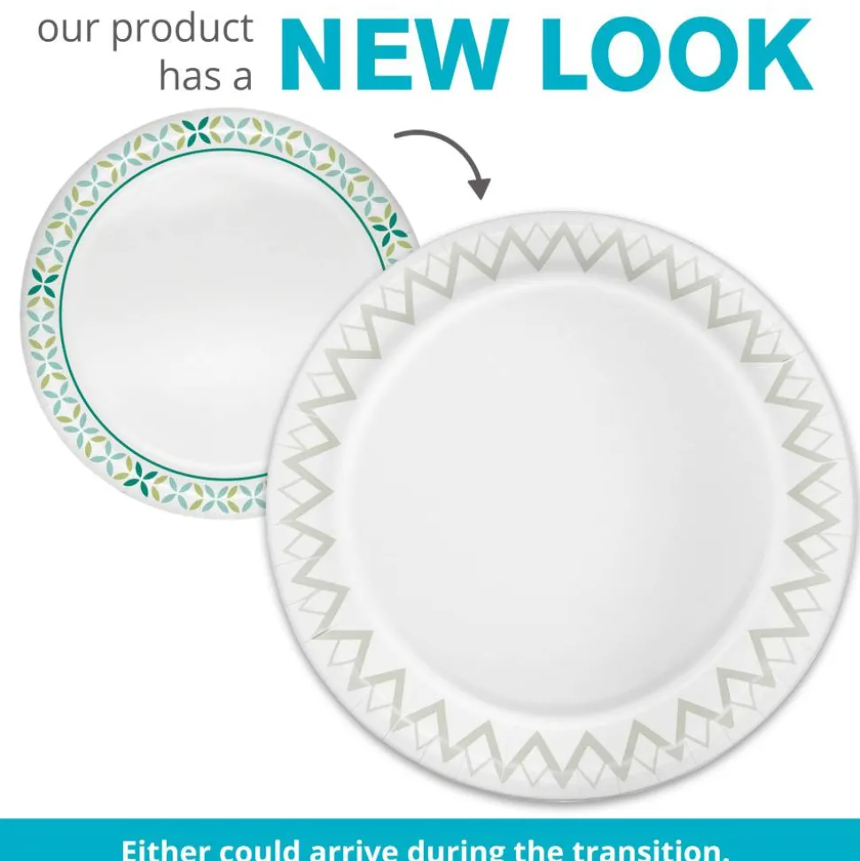 Highmark Paper Plates, 8-3/4", Printed White, Pack Of 125