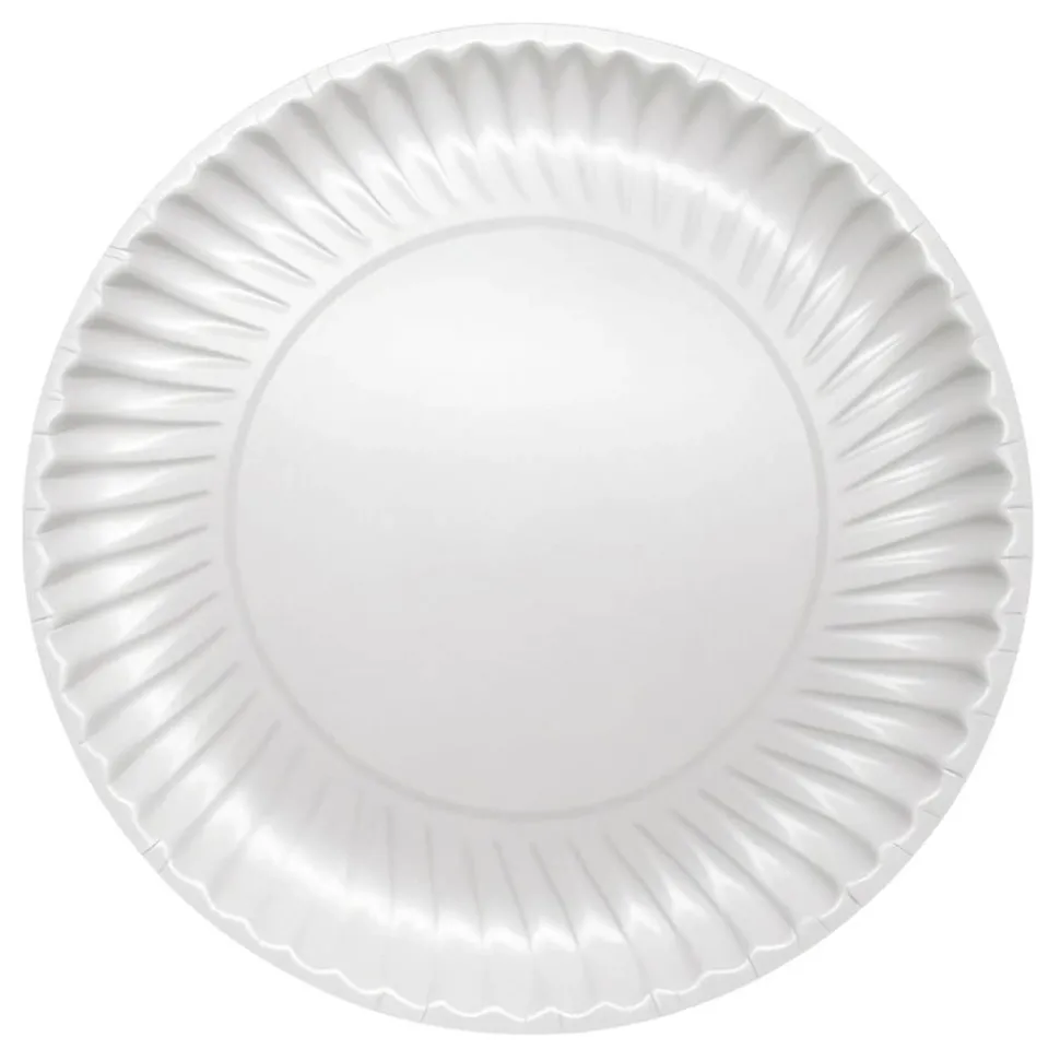 Highmark Paper Plates, 8-3/4", White, Pack Of 120