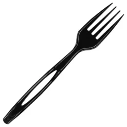 Highmark Plastic Utensils, Full-Size Forks, Black, Box Of 1,000 Forks