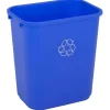 Highmark Recycling Bin, 6.5 Gallons, 15"H x 10"W x 14-1/4"D, Blue