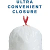 Highmark Tall 0.6 mil Drawstring Kitchen Trash Bags, 0.6 mil, 13 Gallon, 24" x 28", White, Box Of 120