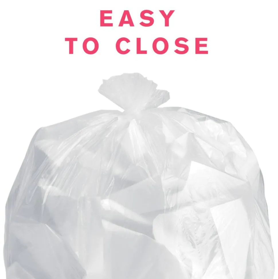 Highmark Wastebasket Trash Bags, 0.34 mil, 10 Gallon, Clear, Box Of 160 Bags