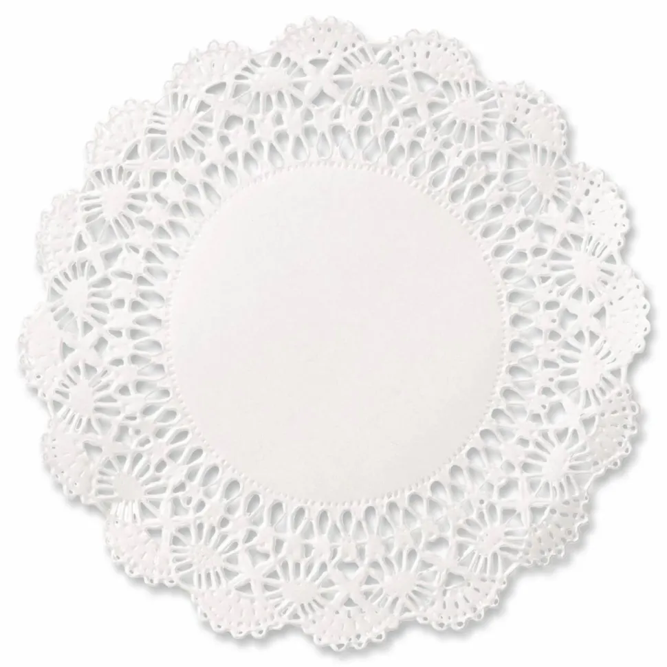 Hoffmaster Cambridge Lace Doilies, Round, 12", White, 1,000/Carton