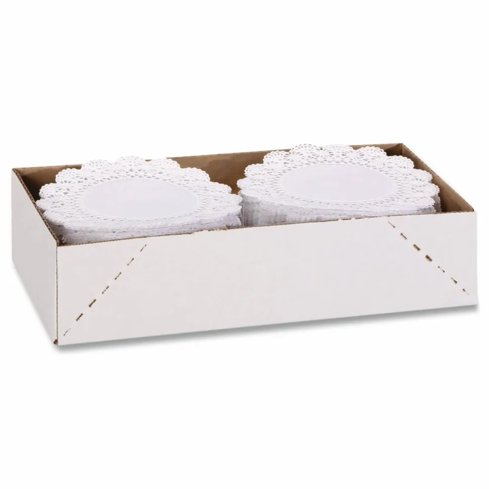 Hoffmaster Cambridge Lace Doilies, Round, 12", White, 1,000/Carton