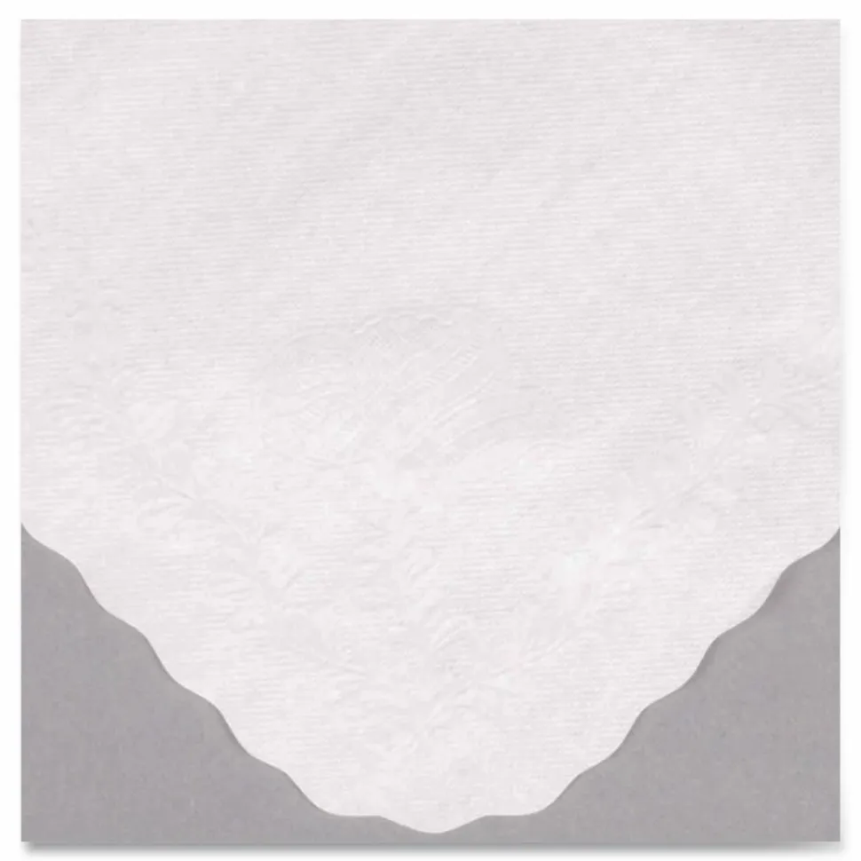 Hoffmaster Scalloped Edge Traymat, Smooth Surface, 16.63" x 12.75", White, 1,000/Carton