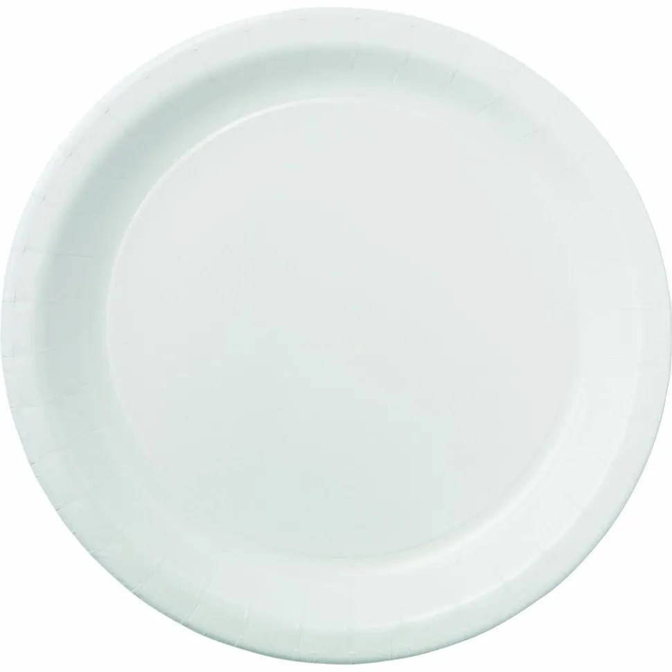 Hoffmaster Coated Paper Dinnerware, Plate, 9" dia, White, 50/Pack, 10 Packs/Carton