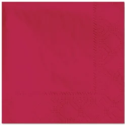 Hoffmaster Embossed Beverage Napkins, 2-Ply, 9.5 x 9.5, Red, 1,000/Carton