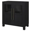 Holbrook 28" Wide Rectangular Accent Cabinet in Black Grain