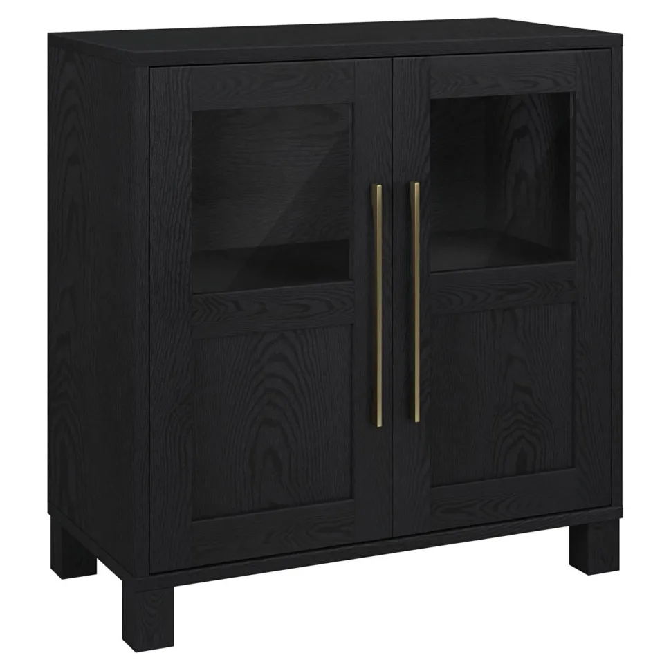 Holbrook 28" Wide Rectangular Accent Cabinet in Black Grain