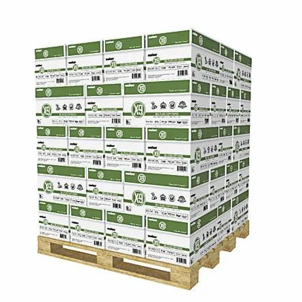 3-Hole Punched Boise X-9 Printer & Copy Paper, White, Letter (8.5" x 11"), 5000 Sheets Per Case, 20 Lb, 92 Brightness, 40ct per Pallet OX9001-P-SKD