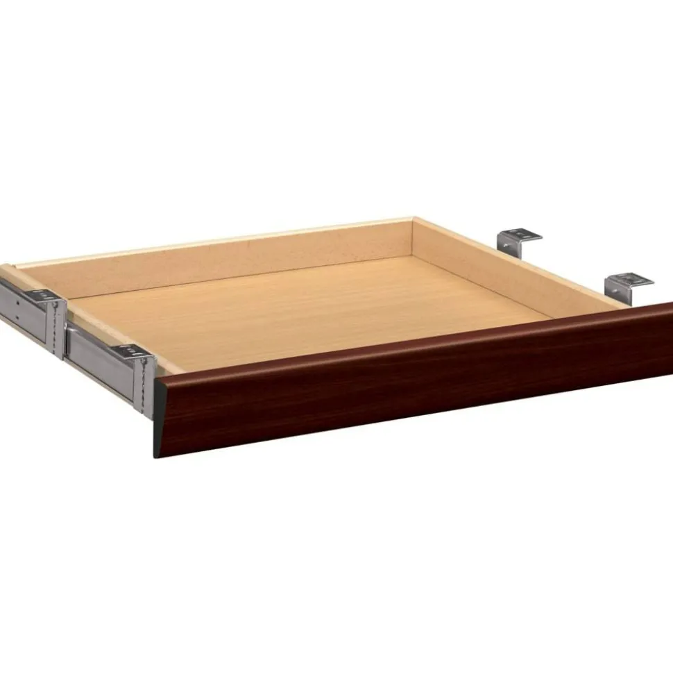 HON 10500 Angled Wood Center Drawer For 66" Workstation Desk Or Return, Mahogany