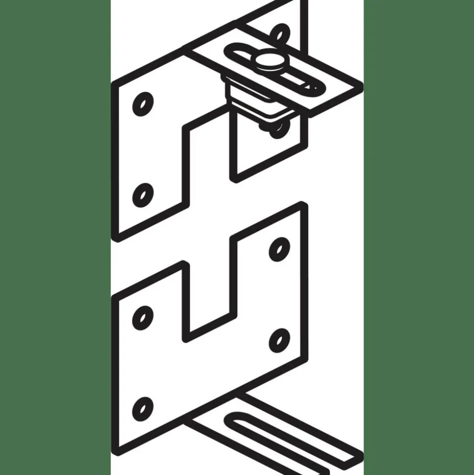 HON Basyx basyx by HON Versé Partitions, Wall-Mount Connector, 1"H x 2"W x 1 1/4"D