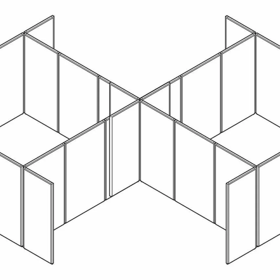 HON Basyx Verse Panel System, 42"H x 60"W, Gray
