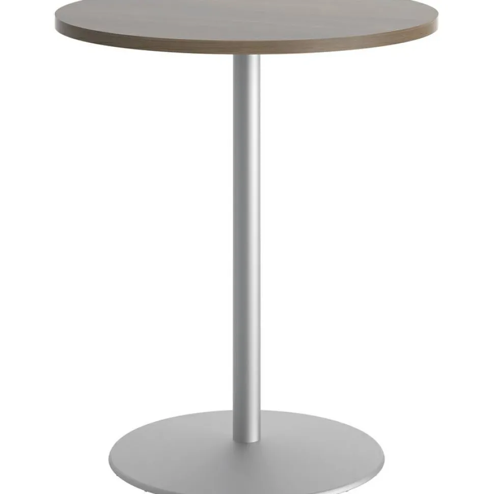 HON Between Tabletop Disc Base For 42" Tabletops, 40-3/4"H x 25-13/16"W x 25-13/16"D, Black