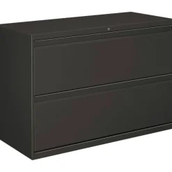 HON Brigade 800 Series Lateral File, 2 Legal/Letter-Size File Drawers, Charcoal, 42" x 18" x 28"