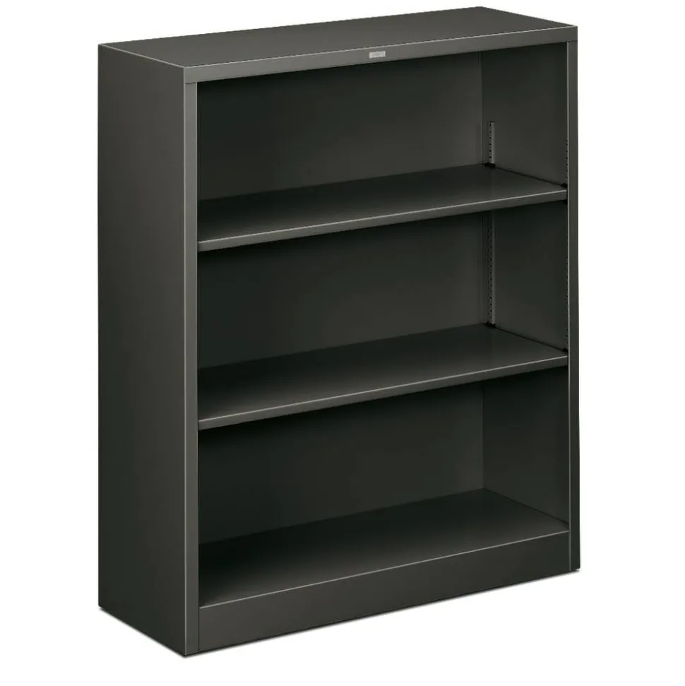 HON Brigade 3 Shelf Traditional Modular Shelving Bookcase,41"H x 34-1/2"W x 12-5/8"D, Charcoal