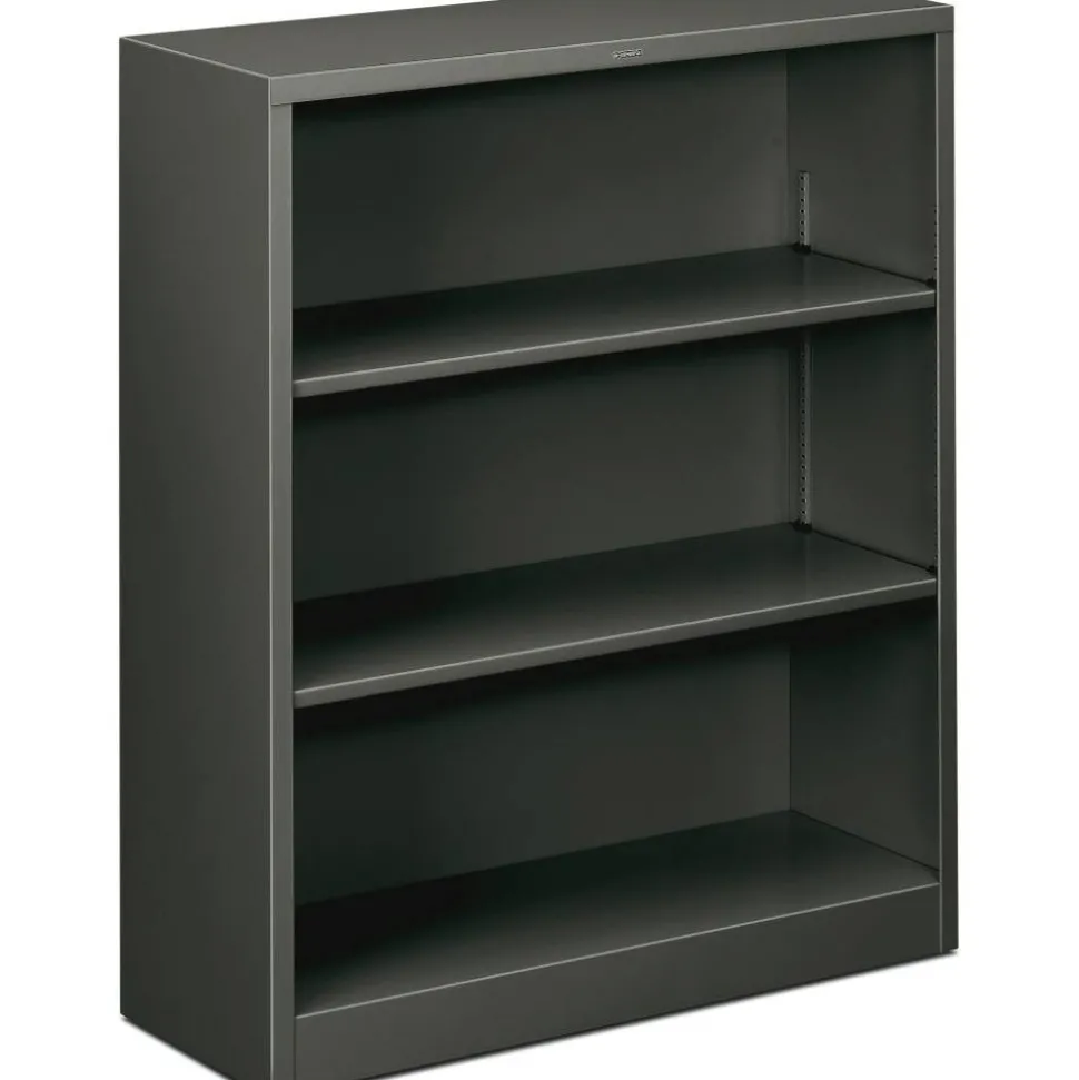 HON Brigade 3 Shelf Traditional Modular Shelving Bookcase,41"H x 34-1/2"W x 12-5/8"D, Charcoal