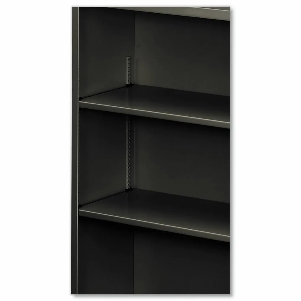 HON Brigade 3 Shelf Traditional Modular Shelving Bookcase,41"H x 34-1/2"W x 12-5/8"D, Charcoal