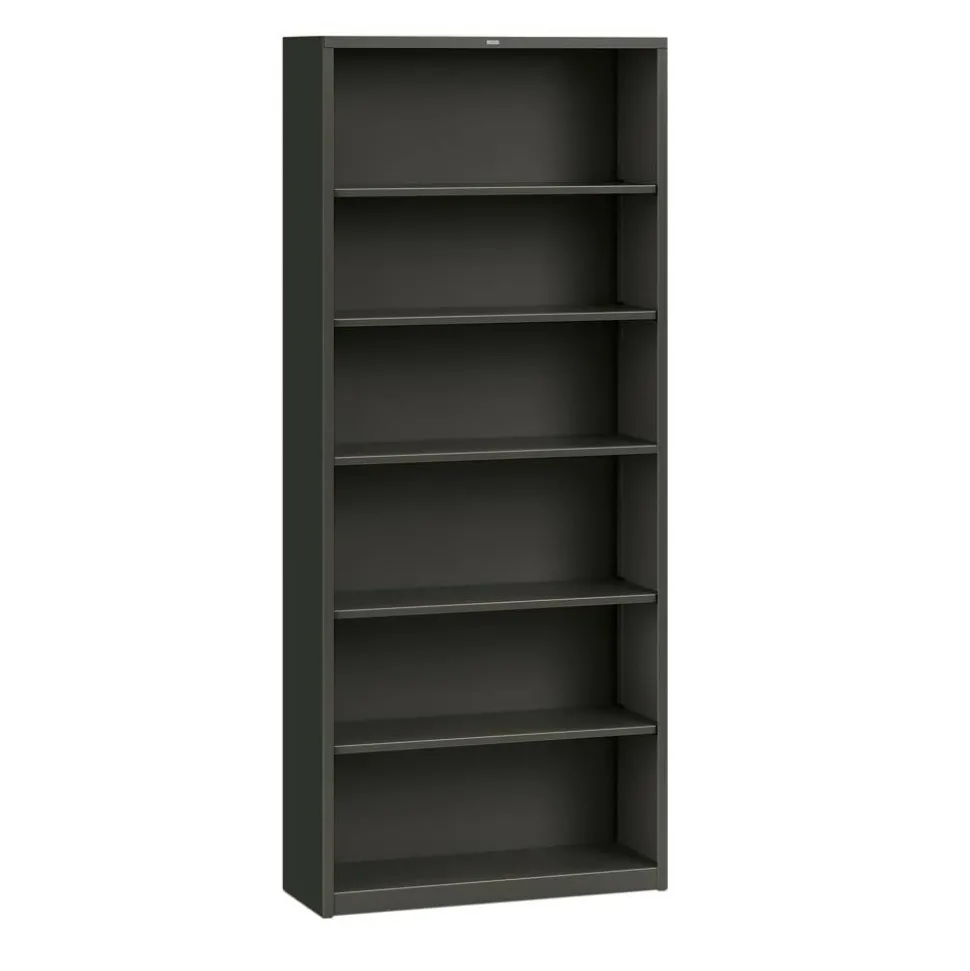 HON Brigade 6 Shelf Transitional Modular Shelving Bookcase,81-1/8"H x 34-1/2"W x 12-5/8"D, Black