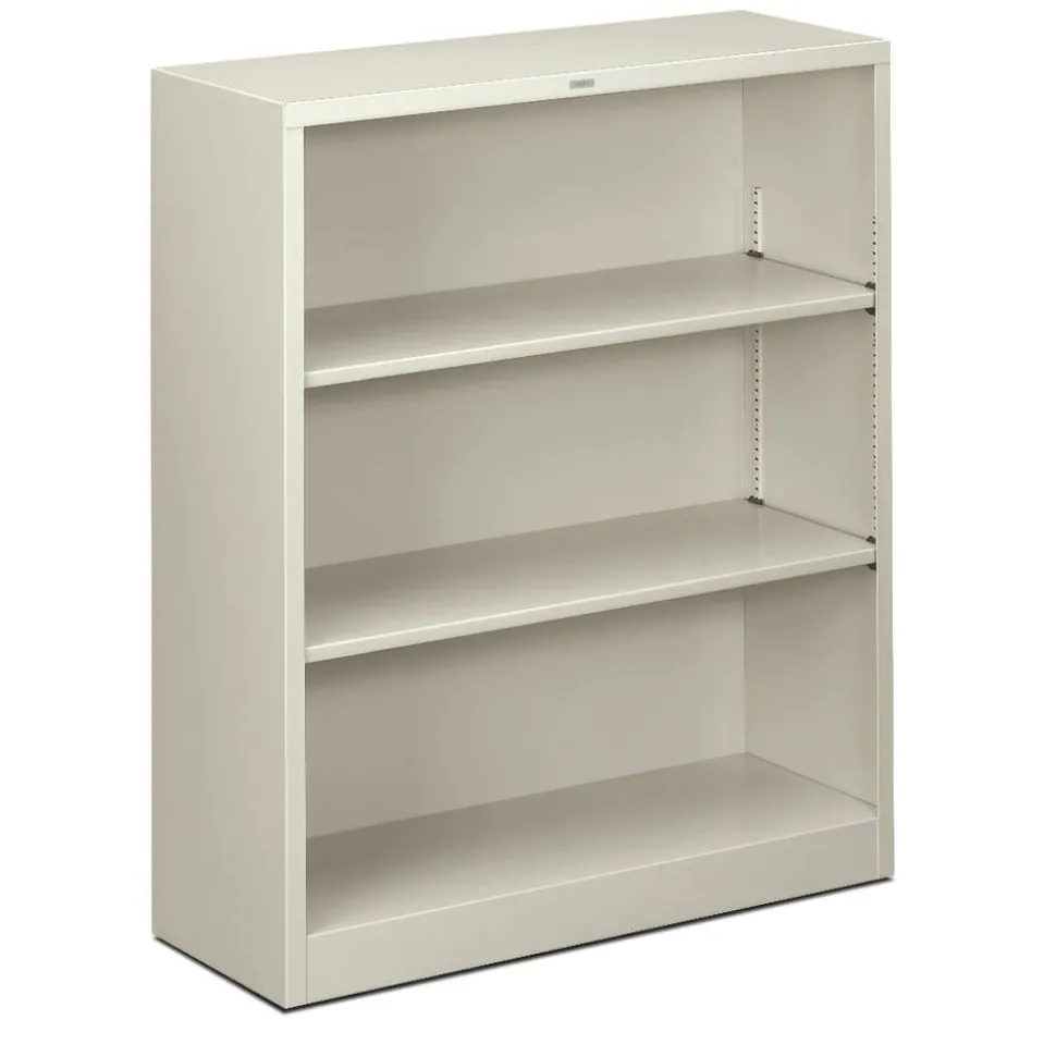HON Brigade 3 Shelf Transitional Modular Shelving Bookcase, 41"H x 34-1/2"W x 12-5/8"D, Light Gray