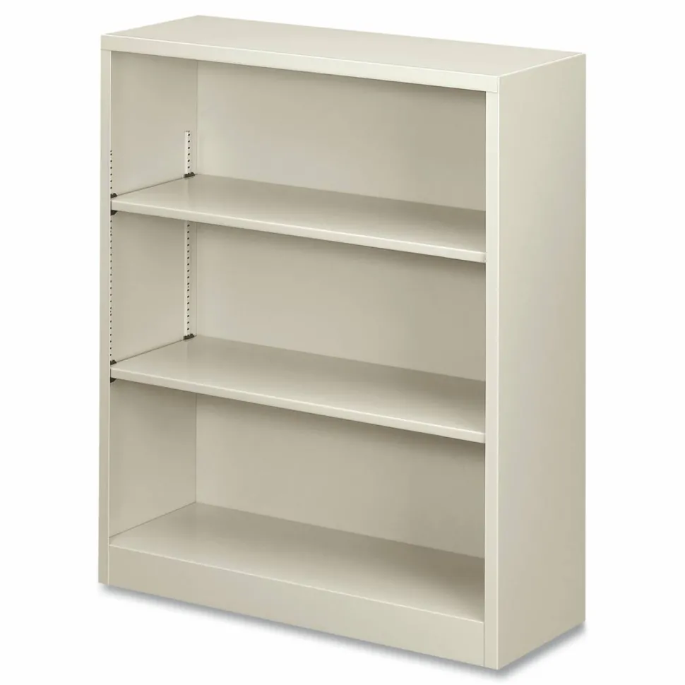 HON Brigade 3 Shelf Transitional Modular Shelving Bookcase, 41"H x 34-1/2"W x 12-5/8"D, Light Gray